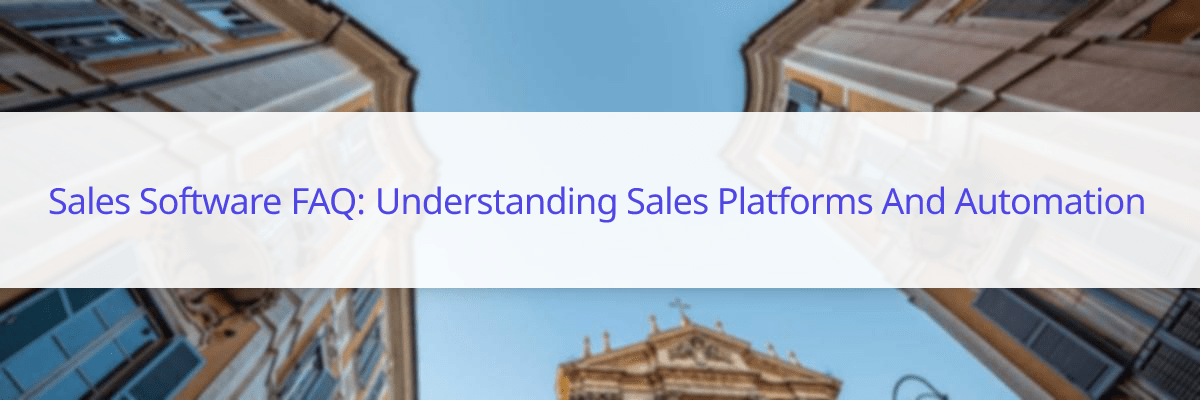 sales software FAQ