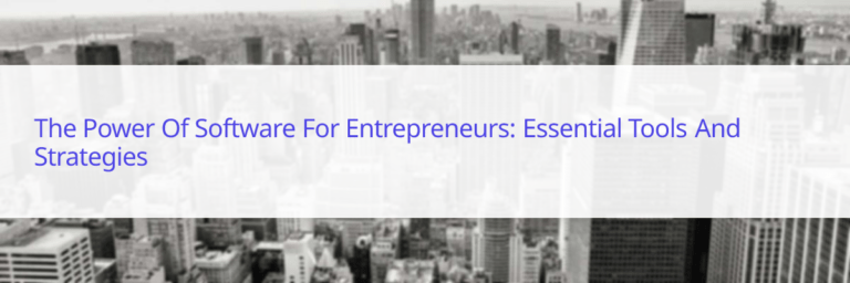 entrepreneurs software